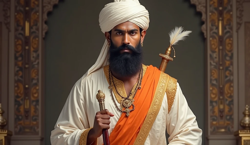 A Sikh young man with hand in sward
