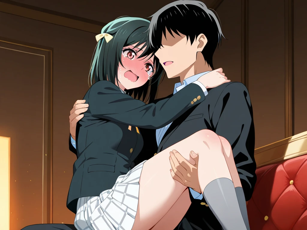 score_9, score_8_up, score_7_up, score_6_up, score_5_up, score_4_up,
source_anime,
masterpiece,best quality,highres,absurdres,
official art,official style,anime screencap,anime coloring,megami magazine,anime,animated,
shiny skin,

maomao, 1girl, blue eyes, freckles, sidelocks, blunt bangs, low twintails, sparkling dress, blue dress, small breasts, blush,sweat,(orgasm),open mouth,happy,torogao,saliva,saliva trail,
endeavor,1man,(black skinned male:1.8),(muscular_male),

rating_explicit,uncensored,nude

1GIRL,1boy

(upright straddle,vaginal),(kiss:1.3),leg lock,

viewfinder,

twitching,(female ejaculation),



score_9, score_8_up, score_7_up, score_6_up, score_5_up, score_4_up,
source_anime,
masterpiece,best quality,highres,absurdres,
official art,official style,anime screencap,anime coloring,megami magazine,anime,animated,
shiny skin,

maomao, 1girl, blue eyes, freckles, sidelocks, blunt bangs, low twintails, small breasts,large areolae,perky breasts,sweat,(orgasm),open mouth,happy,torogao,saliva,saliva trail,blush,
1boy,(dark-skinned male:1.8),(muscular_male:1.3),

rating_explicit,uncensored,nude

1GIRL,1boy

(upright straddle,vaginal),(kiss:1.3),leg lock,

viewfinder,

twitching,(female ejaculation),