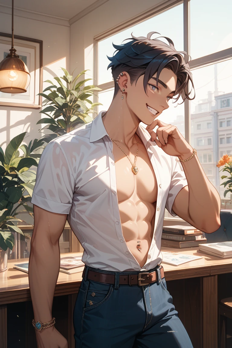 young man playing