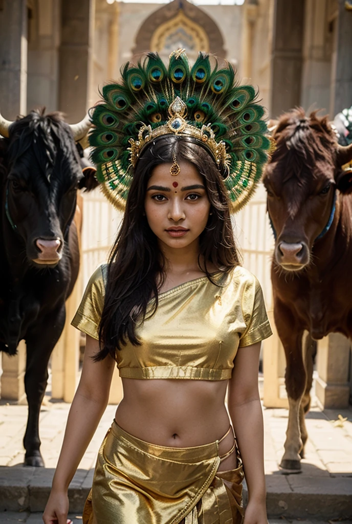 Krishna with cows 