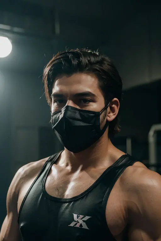 Create male wrestler masks, reference is called fog or haze