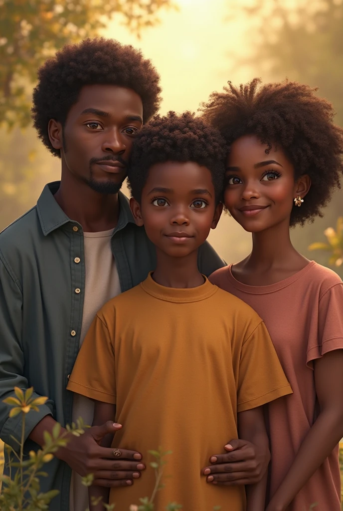 Black Man with his beautiful wife and kids