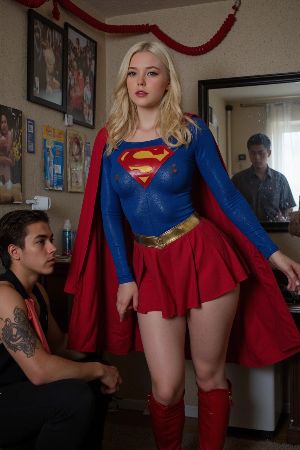 sexy  12yearold wonder_woman is having sex with a fat ugly homeless man in an alleyway