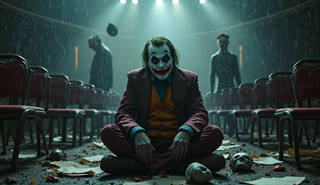 Joker in the audience sitting in disguise 