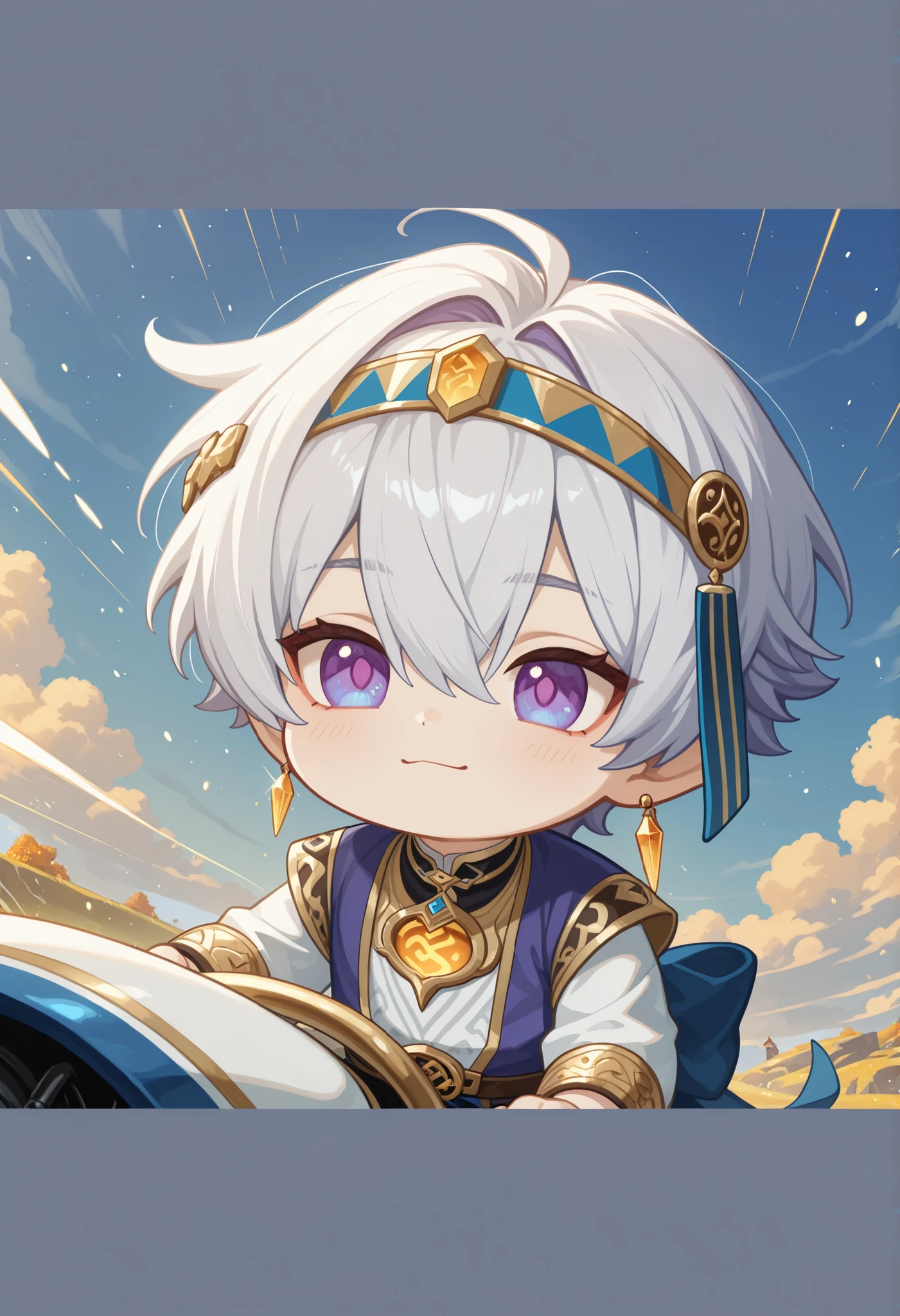 Anime character with white hair and blue eyes riding a motorcycle, Lalafell, keqing from  Genshin impact, Maplestoryのキャラクターアート,  Genshin, official art, Maplestory, zhongli from  Genshin impact, detailed key anime art, White-haired God, Crisp and Clear RPG Portraits, Hero 2D fanart　artsation, Portrait of the Maiden of the Zodiac Knight