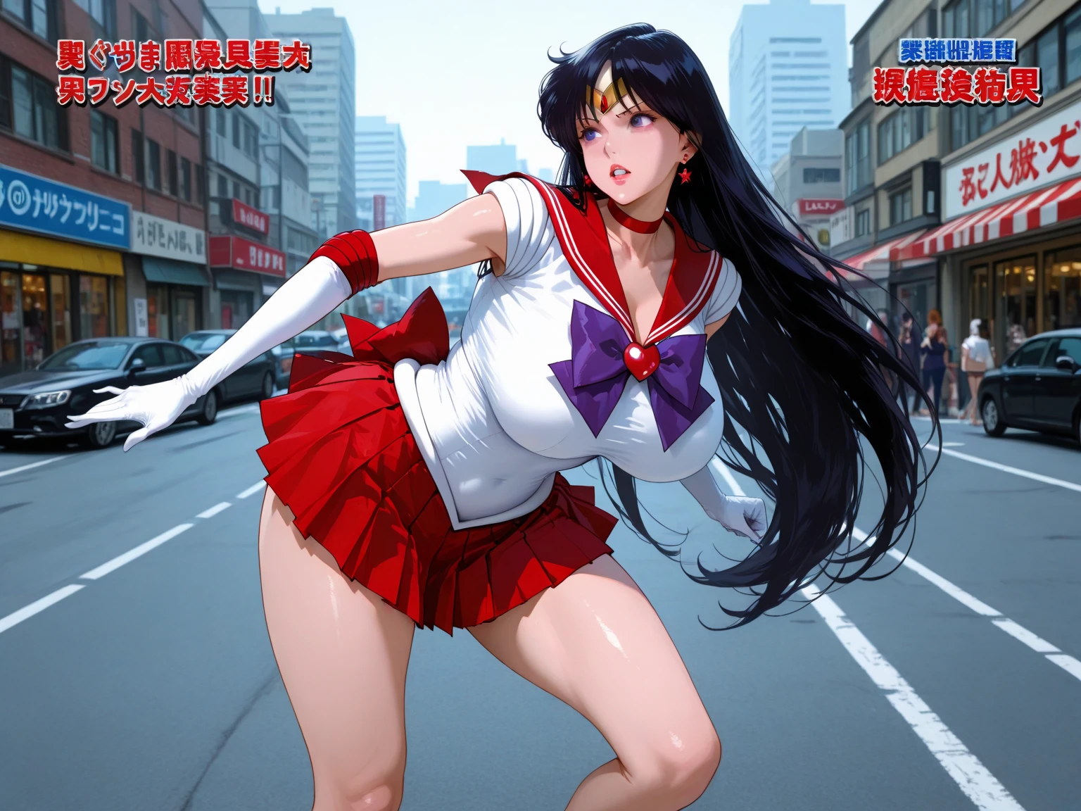 (セーラーマーズがCowgirlで性交する:1.9999999), ((realistic, highest quality, High resolution, real women pictures:1.4)), ((16 year old girl wearing Sailor Mars leotard:1.7)), curved body, (sailor mars costume), Cowgirlで性交する美少女, (Sailor Senshi Leotard, choker, long gloves and high heel shoes:1.7), (slender body shape:1.97), ((anatomically correct:1.2)), Detailed depiction of the vagina, (薄手の生地のSailor Senshi Leotardを着ています.:1.1), thin waist, 大きく股を開いてCowgirlで, beautiful thighs, (Cowgirl pose with penis inserted into vagina:1.7), (Too cute small face:1.2), Cowgirl, A white leotard that gets wet and sticks to your skin, penis thrusts up vagina, nose too small, 16 year old beautiful girl has sex with her clothes on, saddle, Cowgirlで, Beautiful girl straddling multiple men&#39;penis of, (normal limb:1.2), The whole body is wet with sweat, (put your hands behind your head:1.6), can&#39;I can't see my nostrils, Sailor Mars puts penis in her vagina and shakes her hips, (Sailor Moon), lips slightly open, (anatomically correct:1.2), (in the city:1.27), Sailor Mars gets sexually excited, (美女がCowgirlで性交する:1.9997), (Lower body exposed:1.71), vagina is wet, (Sailor Mars is the cutest:1.07)