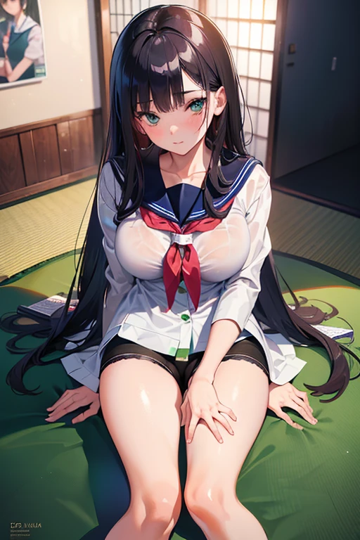 nsfw, (highly detailed beautiful face and eyes:1.2), (((lying))), nsfw, bbfumika, idolmaster, long hair, hairband, ((Sailor School uniform)), ((huge breasted)), Brown panties under pantyhose, torn pantyhose, pussy cutout pantyhose, ((white pantie)), 1girl, solo, (lift shirt:1.5), (show off breasts:1.5), (spread legs, legs up), (pleated mini skirt:1.3), from below, (white pantie, lift skirt, pantie shot, blush), (blushing:1.6), (town overview), detailed landscape, (best quality,masterpiece:1.2), intricate details, extremely detailed,8k resolution, natural lighting,