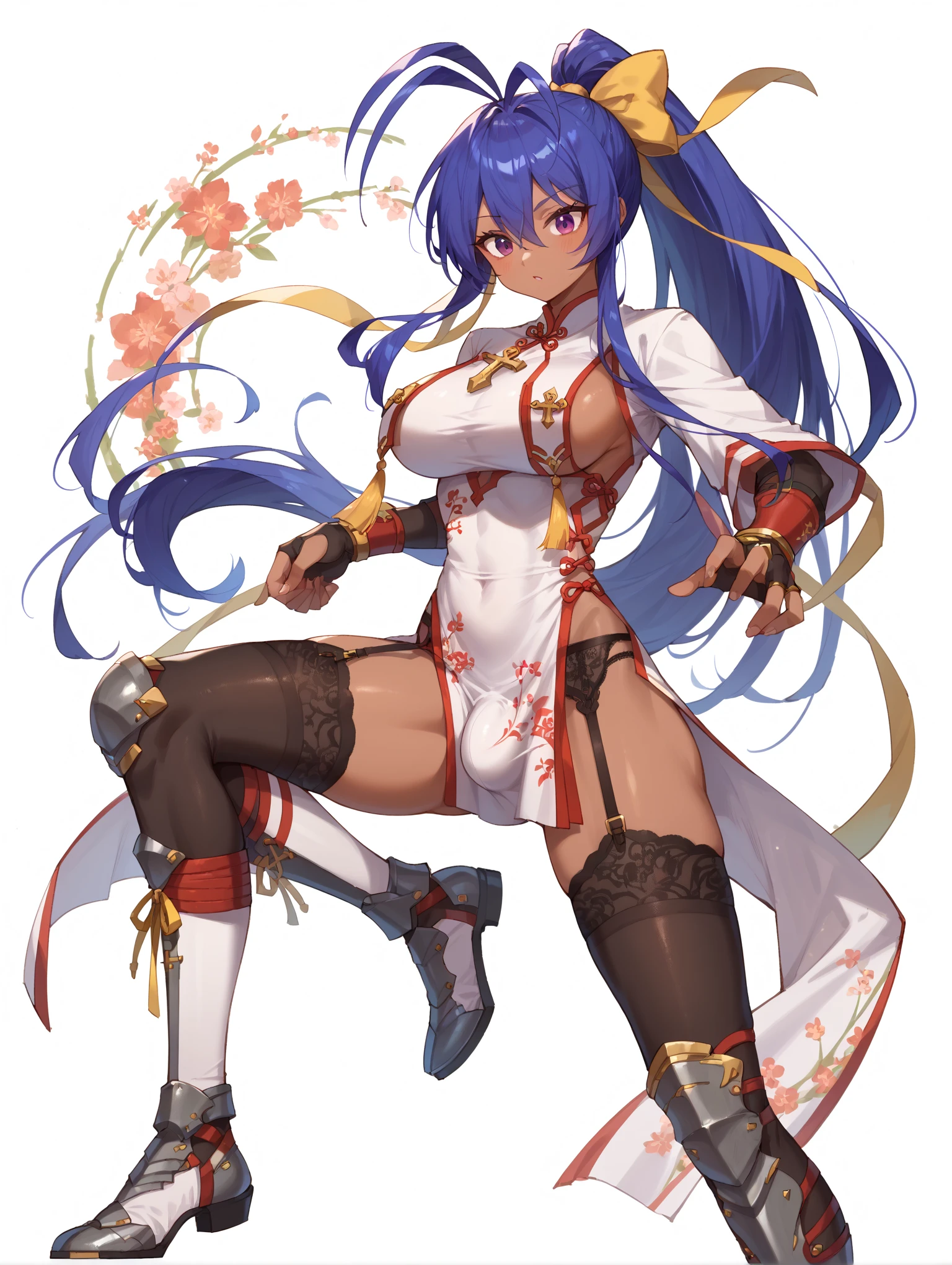 Fu Hua(Rustic Noir), (long hair, grey hair:1.6), 1girl, blue_eyes, breasts, 1girl, solo, see-through, thighs, bare_shoulders, huge_breasts, thick_thighs, japanese_clothes, looking_at_viewer, sideboob, glow effects, godrays, Hand drawn, render, 8k, octane render, cinema 4d, blender, dark, atmospheric 4k ultra detailed, cinematic, Sharp focus, big depth of field, Masterpiece, colors, 3d octane render, 4k, concept art, trending on artstation, hyperrealistic, Vivid colors, extremely detailed CG unity 8k wallpaper, trending on CGSociety, Intricate, High Detail, dramatic