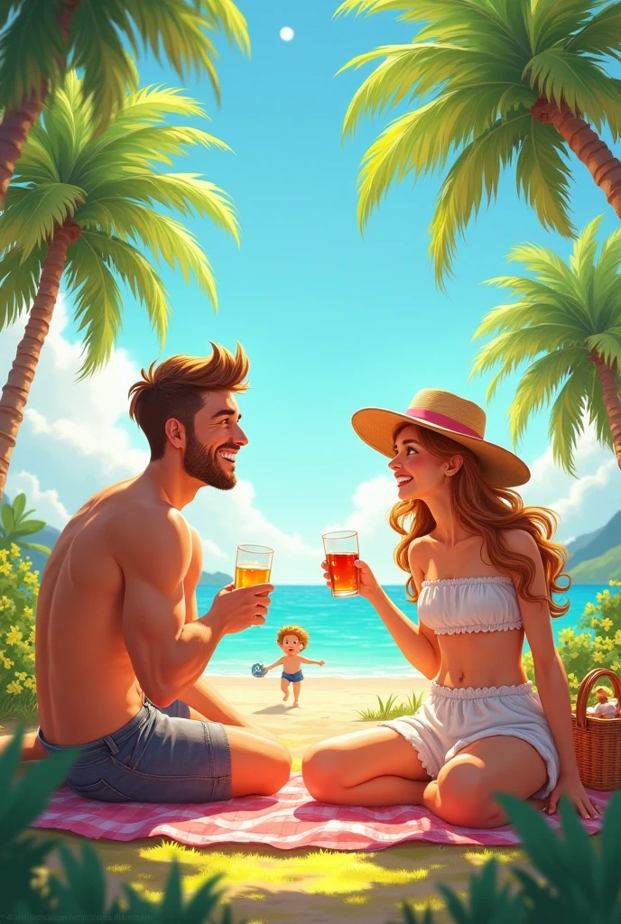beach,100 people,Men and women in swimsuits,cheers,barbecue,drinking beer,リゾートbeachの背景,summer sunshine,masterpiece,rich colors,highest quality,official art,fantasy,colorful,Happy,smile,,I&#39;looking forward to it,happiness,nice background,Fun time,Sparkling,beautiful light and shadow,stylish,anatomically correct,Detailed details,rendering,