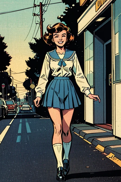 A masterpiece,A mix of Junji Ito style and Hero Asano style,horror manga,((Full body image of woman with short black hair pushing open the door,run away)), 校服, white shirt, pleatedskirt, ribbons, mini-skirts,Bigchest,The details are complex,Adopt a black and white comic book style,Full of chaos,Incorporated into the manga and anime style of the 1980s,Fantastic effects,Transparency processing,Frightened eyes,Frightened expressions,Short hairstyle,It shows the charm of women and a lively and lively image,Renders broken images, looking at viewert, female focus, Mono Color, escala cinza, the dark forest, Dark theme,