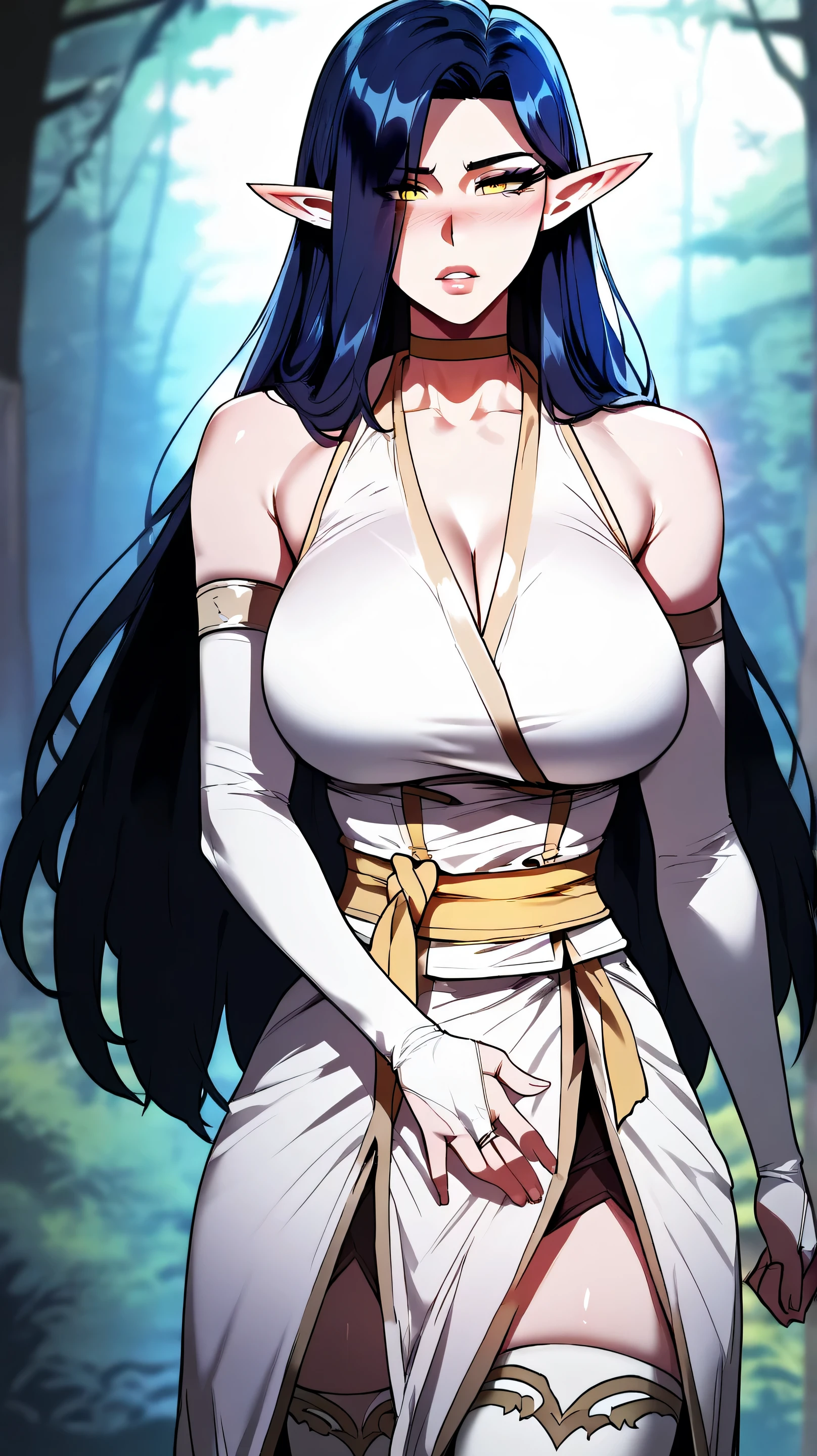 seilah, seilah, long hair, horns, purple hair, facial mark, forehead mark, (purple eyes:1.1), headband, BREAK cleavage, japanese clothes, horns, choker, wide sleeves, kimono, sash, tattoos, BREAK cowboy shot, looking at viewer, BREAK outdoors, BREAK (masterpiece:1.2), best quality, high resolution, unity 8k wallpaper, (illustration:0.8), (beautiful detailed eyes:1.6), extremely detailed face, perfect lighting, extremely detailed CG, big breasts, upper body,
