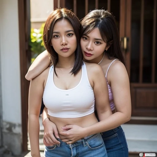 Jenna ortega und Emma Kenney teilen sich ein badeanzug 