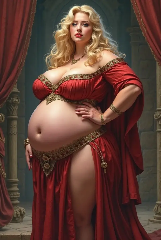 best quality, high rating, 8k, high resolution, beautiful face, gorgeous, masterpiece, ((flawless)), (((high rating))), (highly detailed face), masterpiece, full resolution, highly detailed skin texture, 8k, high resolution, beautiful face, 1woman, stuffed belly, chubby, c.cu(artist), blushyspicy(artist), wide eyes, embarrassed, surprised, shocked, large_breasts, wide_hips, big_butt, deep navel, burping, long hair, (huge chubby belly), soft belly, smooth belly, overweight, belly_grab, sitting, hyper boobs, tight clothes, grabbing belly, blonde hair, (hyper gigantic fatass), goddess of fertility, divine being, queen goddess, royal clothing