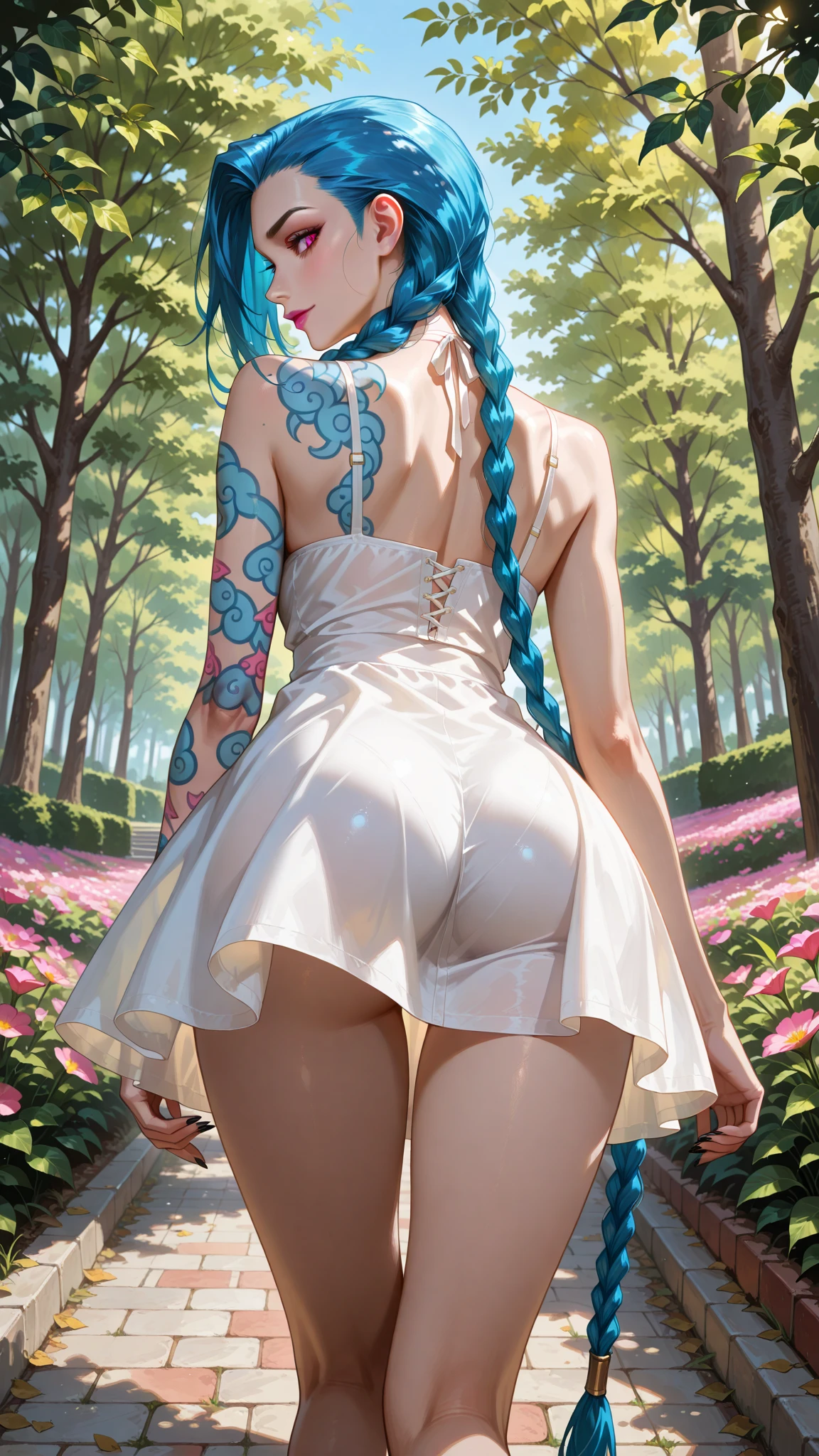 BREAK Perfect Anatomy、(High resolution:1.2)、Incredible illustrations、(Cute illustrations:1.2)、nsfw（Beautiful background） elf　、（beautiful ass）、(color pencil drawing:2.5)