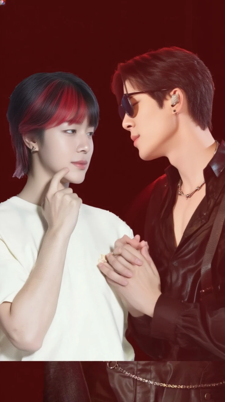 (soft ligting:1.2), <lora:kPopBoy_v1:0.66>, <lora:koreanDollLikeness_v10:0.1>, (ultra realistic), best quality, ultra high res,(2 slim men kissing:1.2), (small breasts: 1.2), (T-shirts:1), (eyes close:1.2),short haircut, bangs,asian,outdoors,detailed face,black thighhighs, yellow eyes,short hair,make up,detailed black hair, detailed eyes, ((detailed lips)), showing armpits,blurry window background,jewelry,