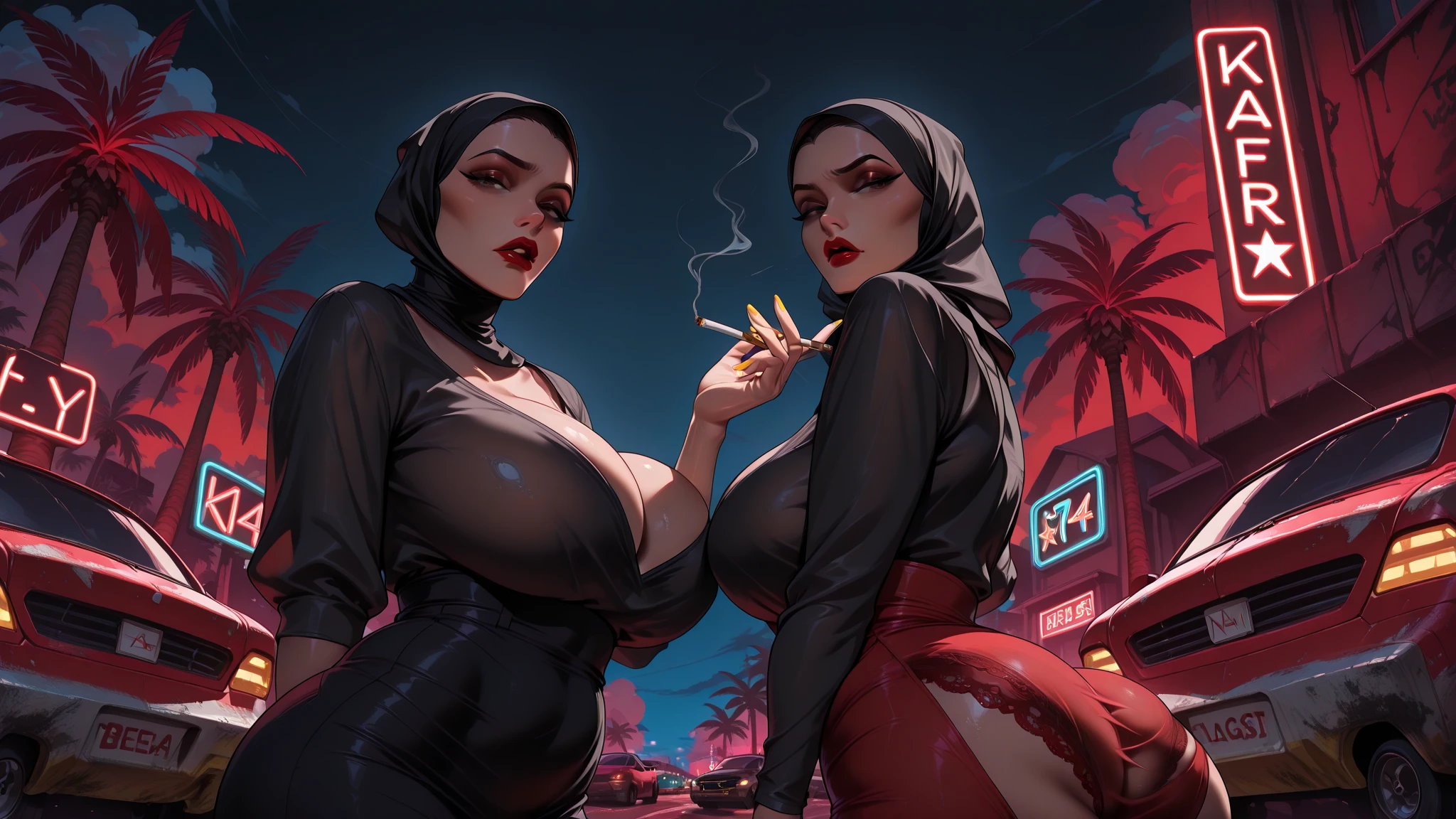 high quality, very detailed, 8k, character design, (realistic cartoon, intricate details), 2.5 D, cartoon animation style, dead or alive character, 4 american women, 4 milf women, 4 women in 1 single image, USA girls, different hair color, red hair, blue hair,black hair, brown hair, white hair, purple hair, different hairstyle, buns, braids, pixie, ponytail, pigtails, short, medium, long, silky, different hair length, different eye shapes and eye colors, different facial features, american female facial features, all having different skin tones, all wearing elite party female slutty dresses with necklace, bangles and garters, slutty and revealing dresses, all having curvaceous figure and XL huge breasts, strong thighs, toned stomach, all slutty party dresses with bodies drenched in semen, drowned in cum, giving lusty expressions, night city in background, standing under a street light, sharp light focus, light and shadow