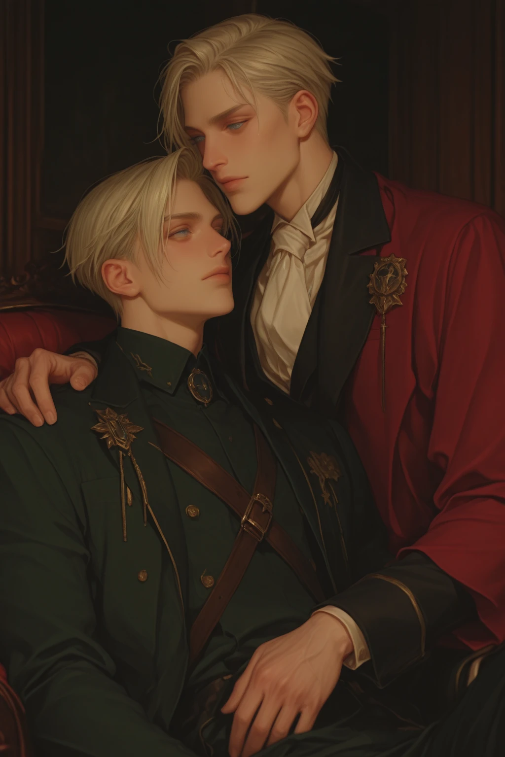 Pansy and Draco hugging together