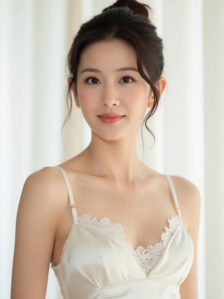 One woman、Amazingly beautiful、Strong Aboist black hair、Extremely short hair、Ultra detailed face、Lips Detail、Detailed eyes、double eyelid、Highest quality、masterpiece、Shiny skin、Solar flare、Award-winning photography、Healthy Body、Uplifting、Real、Realな顔、dramatic、dark、Sharp Focus、8K、20-year-old、Full body photo(Highest quality、8K、masterpiece:1.3)、Sharp Focus:1.2、Beautiful woman with perfect figure:1.4、Chubby body type、Small belly:1.2、(Layered Hairstyles:1.2)、maximum:1.3、Pure white bra、Pure white panties、(distance:1.5)、Moist body:1.1、Extremely delicate facial and skin texture、Fine grain、Sexy crotch、Real Skin、Real eyebrows、Beach、VistaWave、coco、Evening Light、Model posing on the catwalk、Gaze towards the viewer。Large Breasts、Thighs、smile、mini skirt、