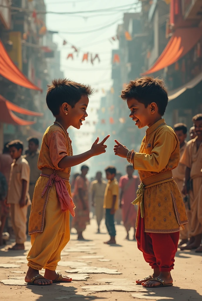 Indian Boys group: (starts laughing) What can you do? You're trying to do everything alone.