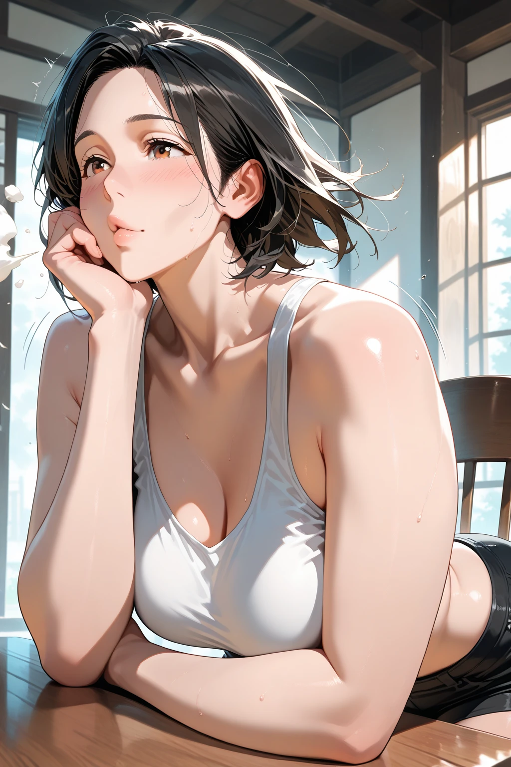 (((masterpiece, best quality, ultra highres, 1 girl, solo, no background))), super detailed skin and face and eyes and finger, beautiful japanese woman, small breasts:1.5, skinny, light brown hair, white background, very short hair, (an illustration of girl), Knee shot, Generate with illustrations, Various expressions, Various poses, Various Costumes, spread legs, Please draw the entire character within the frame, ensuring that the head, arms, and legs are not cut off. The background should be simple, with the character positioned centrally,