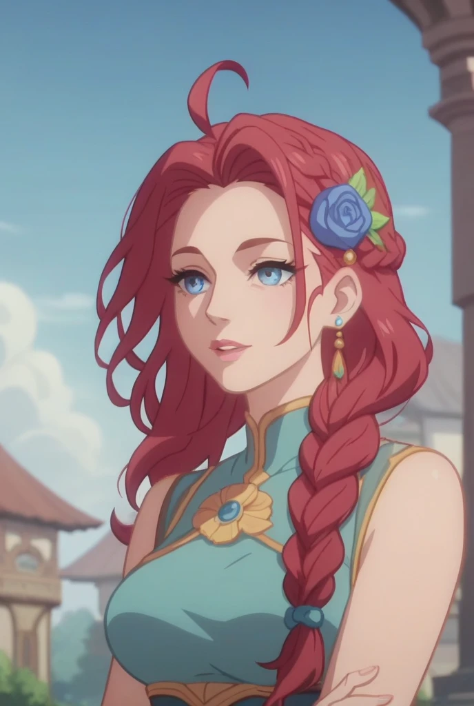 1girl,female,solo,portrait,female focus,barefoot,
red hair,blue eyes,long hair,light skin,smile,
looking at viewer,outdoors,
beautiful,blue cloak,gold inlay,earrings,
BREAK
score_9,score_8_up,score_7_up,score_6_up,score_5_up,score_4_up,source_cartoon,rating_safe,<lora:tbh-pony-real-gen3:1>