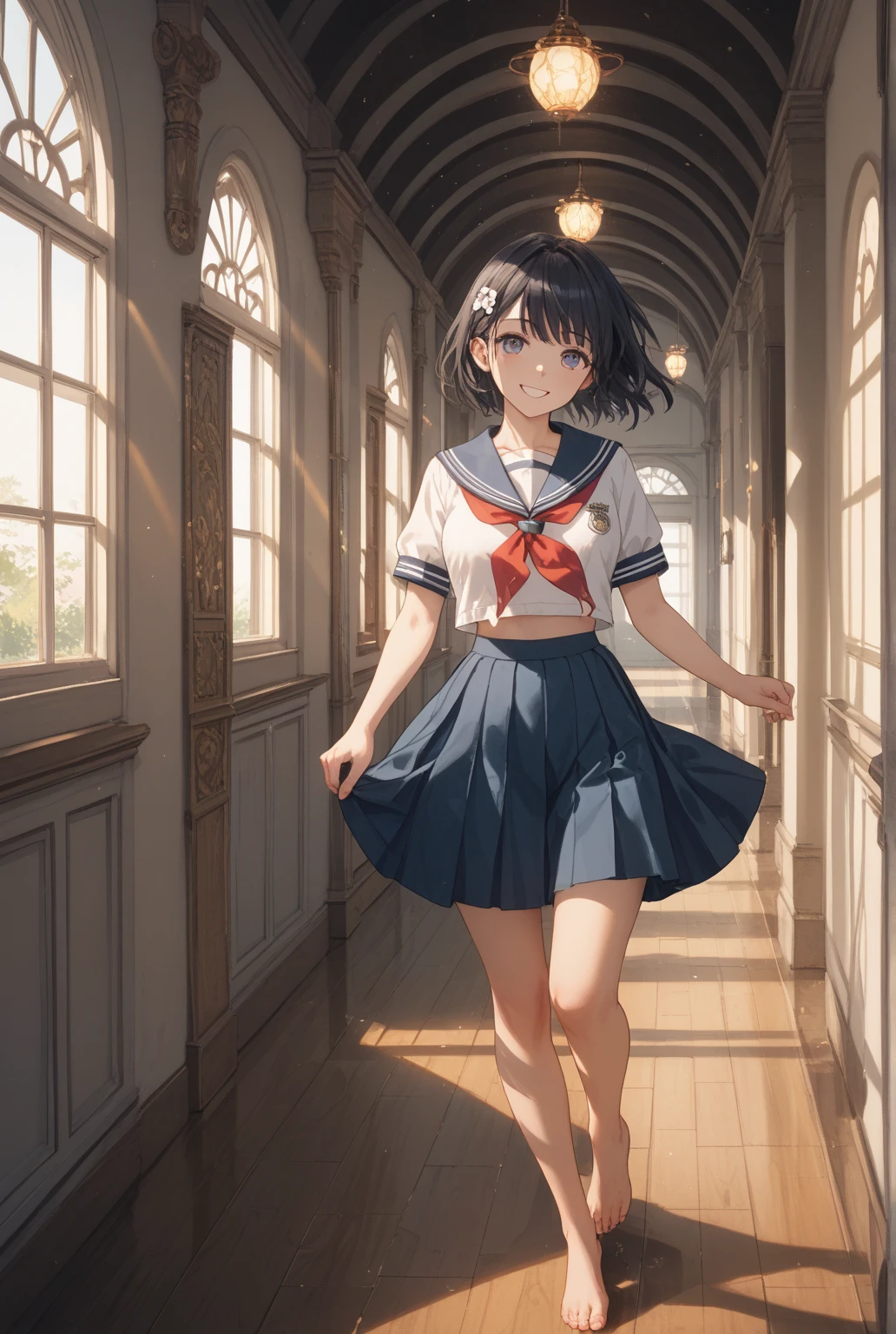 A real schoolgirl dancing in lead pantyhose