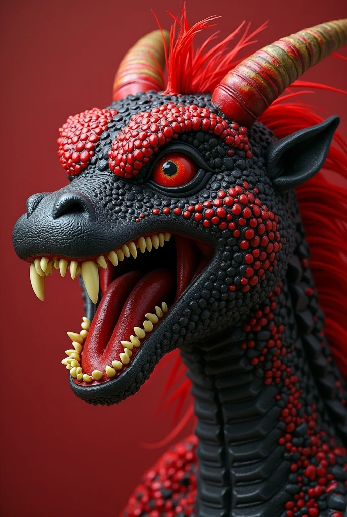 arte splash, a dinosaur rex head, very detailed mane ((White background)), piercing eyes, Epic Instagram, art-station, splash style of red and black paint+, Contour, hyper-detailed intricately detailed, engine unreal, awesome, details Intricate, splashscreen, colors complementary, realistic concept art, 8K resolution, deviantart masterpiece, oil-painting, heavy brush strokes, paint drips, splash arts latex black and red paint
