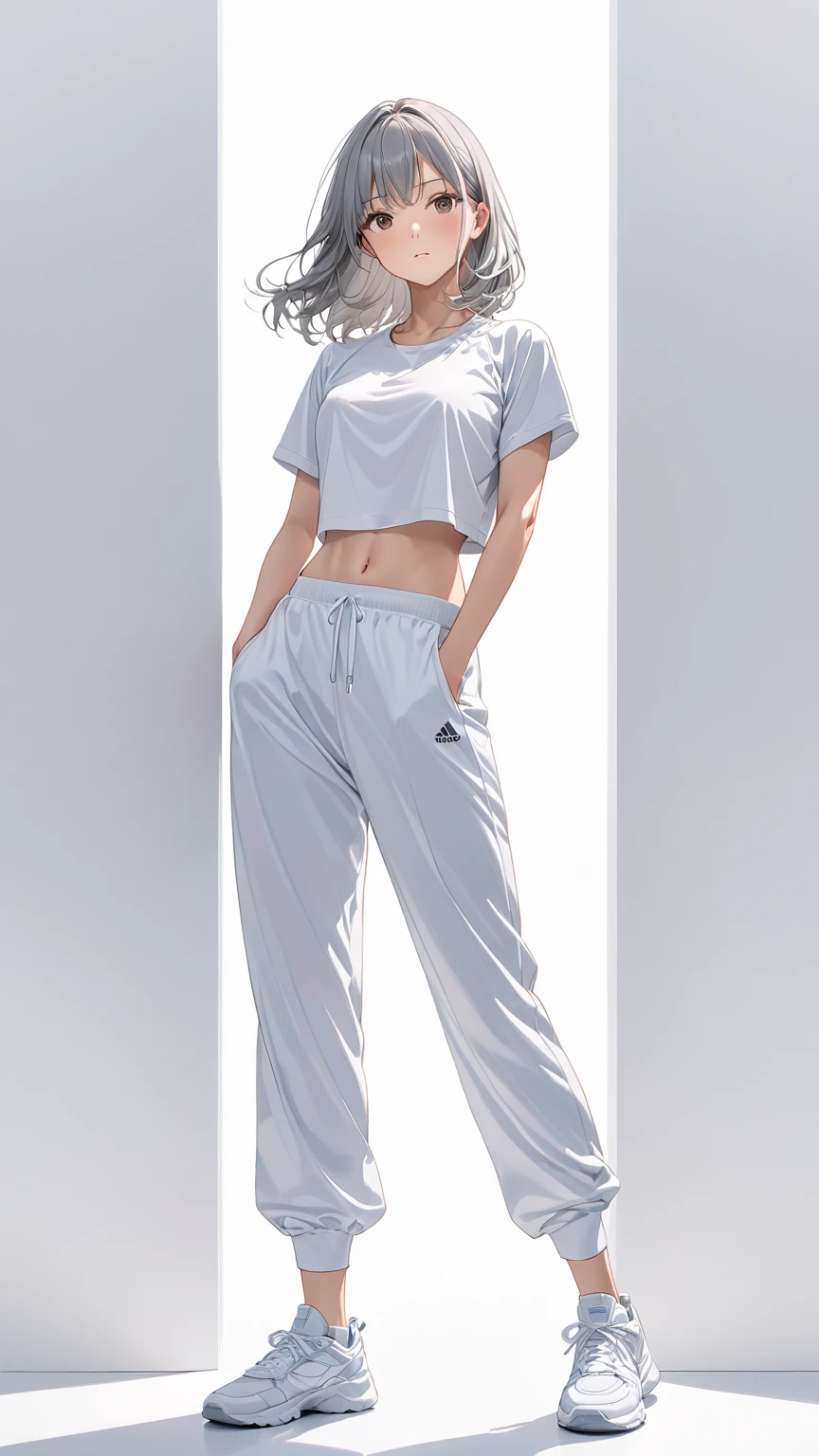 Beautiful sexy  woman, beautiful athletisure style, shoes sport, full length 