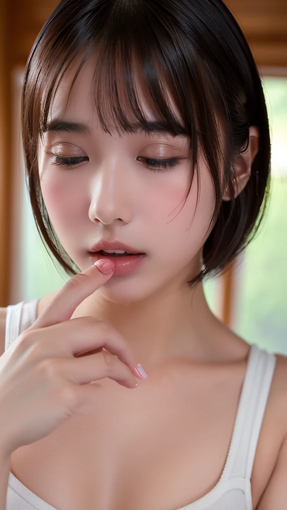 ((top quality, 8k, masterpiece: 1.3)), women (full body portrait, front, babydoll wearing, wet clothes, big breasts, cleavage),coconut, tropical drink, drinking pose, overhead camera, sharp focus: 1.2, cute women: 1.4, (((hairstyle random)), wet hair, very detailed face and skin and hair texture, detailed eyes, double eyelids, white skin, beautiful delicate nose, Cute young Japan woman, 28 years old, at a dynamic angle, is pleasing to the eye and suggestive composition, emphasizing the subject's hair, eyes, mouth and action, while exuding melancholy emotions characterized by a contrasting mix of muted tones and light and shadow,