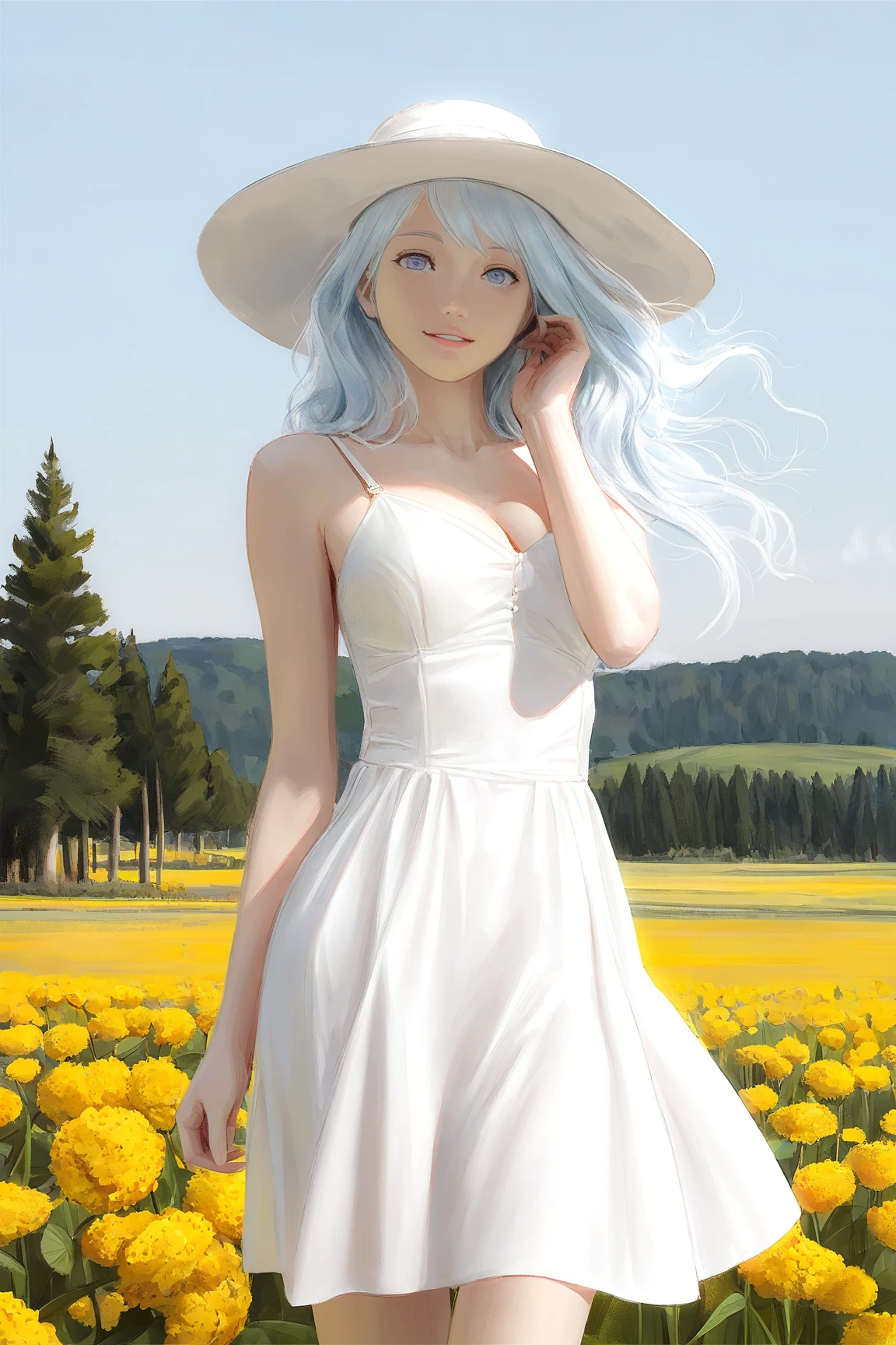 DEN_babisteil_SG,
walking through a field of sunflowers wearing a summer dress and sun hat, field, sunflowers, summer, scenic,
bokeh, f1.4, 40mm, photorealistic, raw, 8k, textured skin, skin pores, intricate details <lora:epi_noiseoffset2:1>, epiCRealism, <lora:ClothingAdjuster3:-1.2>