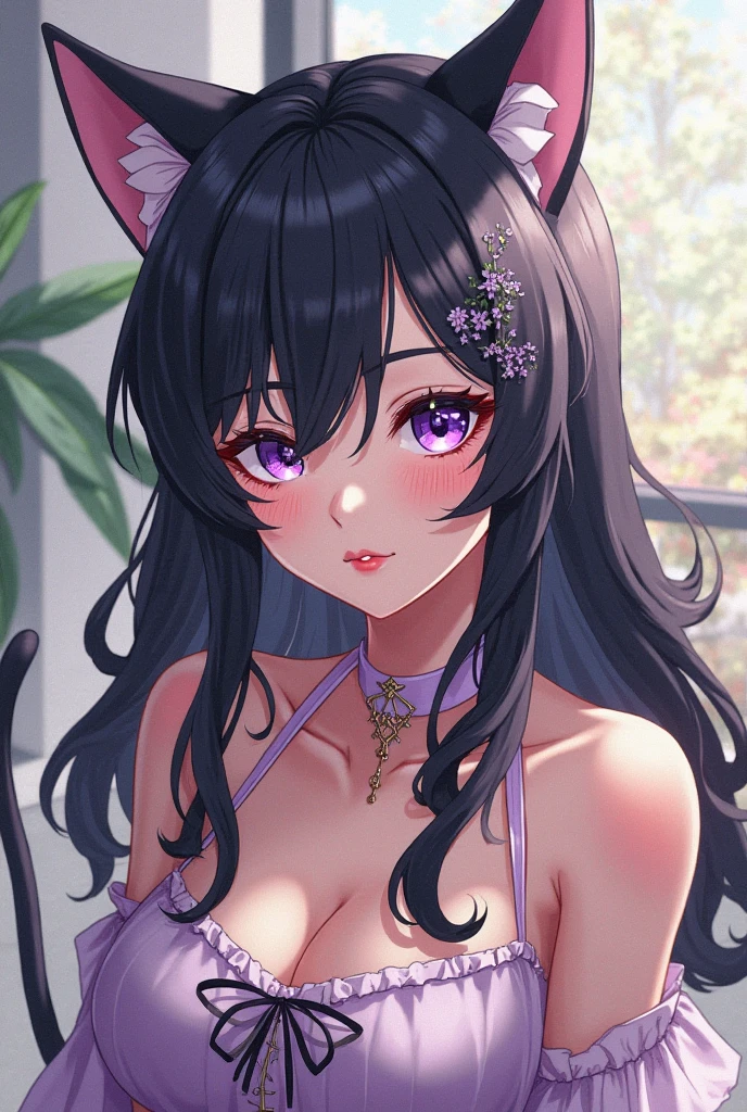 make a portrait Kyle Jenner wearing headphones on her head in sexy string tanga underwear waiting for her sex partner