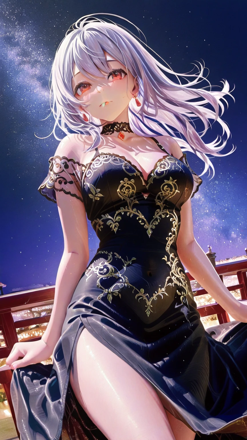 cinematic, (masterpiece), (best quality), (ultra-detailed), very aesthetic, illustration, perfect composition, intricate details, absurdres, (anime, masterpiece, intricate:1.3), (best quality, hires textures, high detail:1.2), (4k),(incredibly detailed:1.4)sss,
subsurface scattering,
hot spring, mist, rocks, Peony, glittery mist, moonlight, sky, lots of stars in the sky, water reflections of the night sky, lotus floating on water with candle, flower petals in the water, moon in the sky, Anime art style,