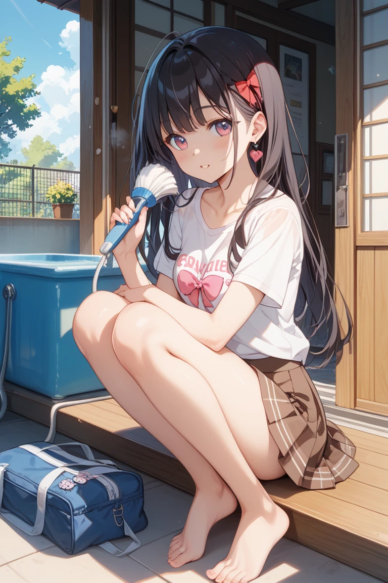 I have ice cream、Eating ice cream、Licking ice cream、from directly below、Stinking eyes、sideways glance、School、In the classroom、Sitting in a chair、Girl、Girl、Short、Younger、Lower school year、Baby Face、flat chest、Dynamic Angle、masterpiece、best quality、ultra-detail、Sweating heavily、The air conditioner is broken、Summer sunshine、Miniskirt、Panties、Spreading legs、Looks hot、Raise one leg、The desks are lined up、corridor、window、Smiling、There are several classmates behind me.、Clothing、Untidy appearance、Her chest is exposed、Wide Stride、Fan、Heat
