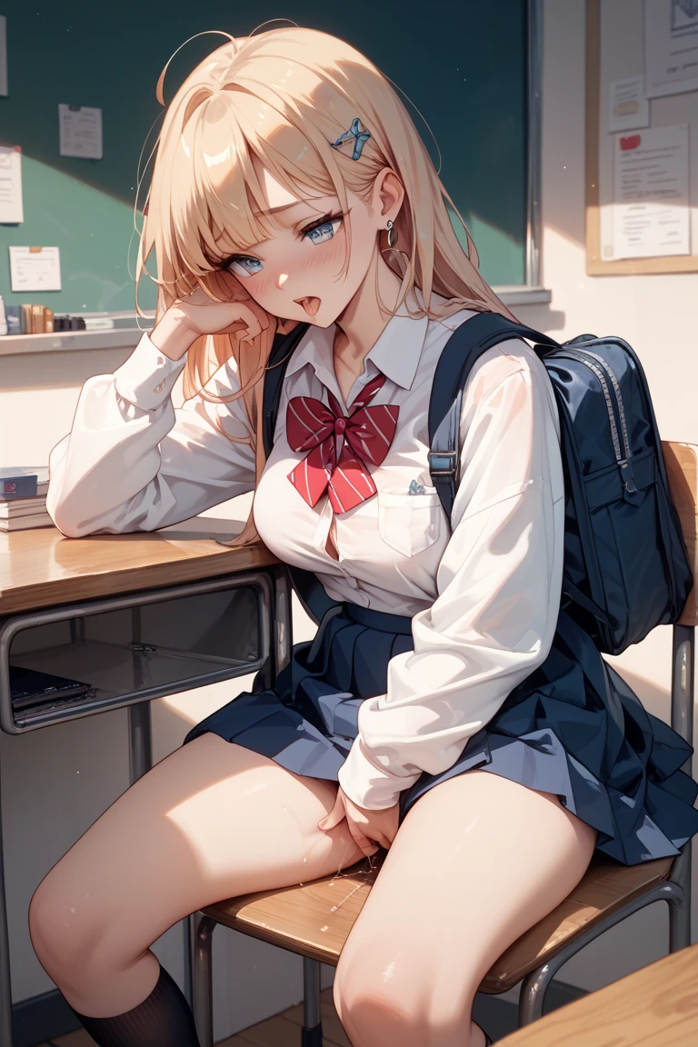 masutepiece、masterpiece、top-quality、ultra-detailliert、hight resolution、hight resolution、8K Portrait、Unity 8k壁紙のhigh-detailCG、Unity 8k壁纸、cute little:1.5、Lori:1.5、Highly detailed CG Unity 8k wallpaper、逼真、realperson、cute little、 Portrait photos、shinny skin、high-detail、(sixteen years old:1.2)、(女の子1人)、Beautiful clear eyes、Ultra-fine depiction、delicated face、Lovely lips、skinny body、big breasts thin waist、Thin leg、(school classrooms:1.6)、
1girl, cute, perfect face, seriously, (blush:1.5),
big breasts,((School Uniforms:1.2)),(((clothes lift:1.5))), (((nipples))), detailed description vaginal,show vaginal,spread legs,spread pussy,((cum in vagina:1.5))
