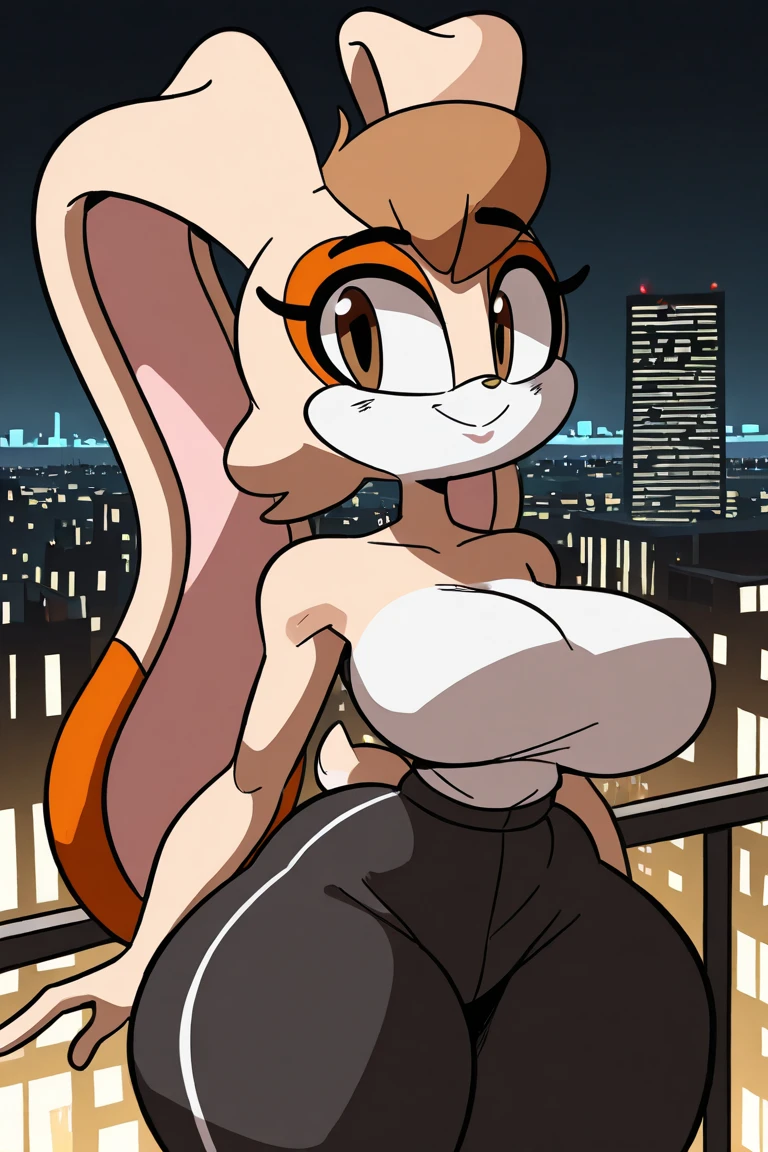 1girl, solo, full body, (masterpiece:1.21), (best quality:1.2), colorful, (illustration:1.2), (cinematic lighting:1.3), detailed fur, cartoon style, balanced coloring, global illumination, ray tracing, good lighting
Judy Hopps from Zootopia, judyhopps, furry, anthro, white t-shirt, tight t-shirt, short jean shorts, light blue denim jeans, exposed breasts, big butt, big size breasts, showing breasts, cleavage, attractive body, sexy body, looking at viewer, seductive look, thick thighs, fit body, (nsfw:1.5), visible breasts, floppy bunny ears, background: bedroom, bed, white bed, white walls, cozy environment, warm lighting, sunrise, Tsampikos art style, posted on Rule 34, by Tsampikos