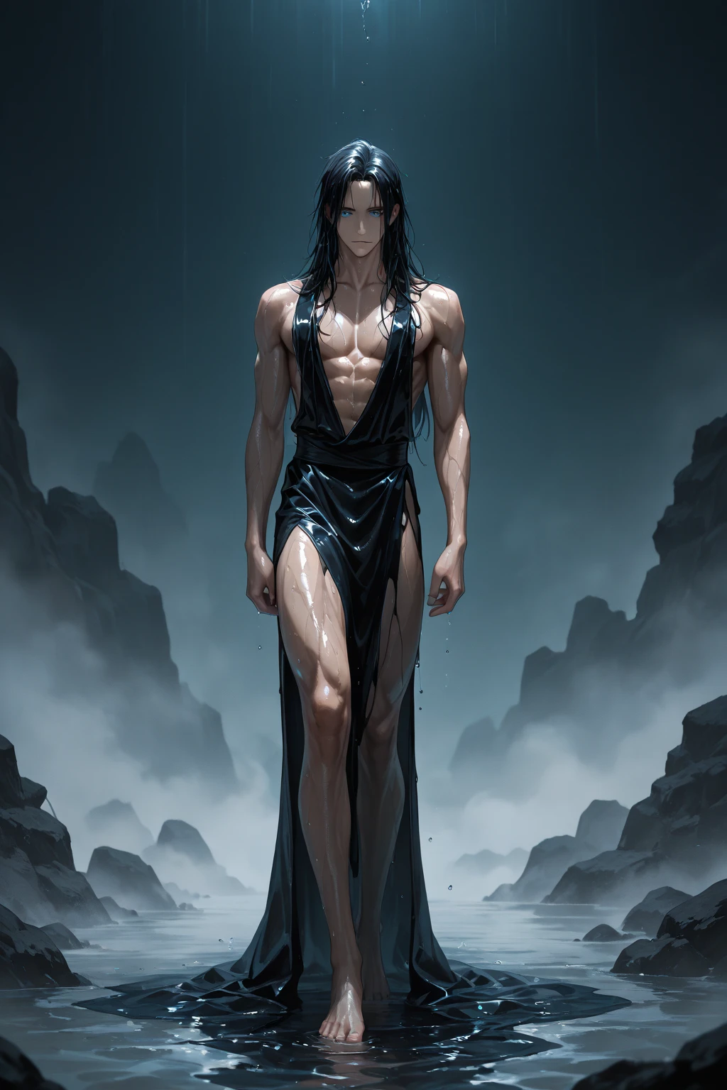 (unparalleled masterpiece, sidelighting, finely detailed beautiful eyes: 1.2),Eye for beautiful detail, A man,Muscle Man,Robes,ultra realistic 8k CG, perfect artwork, upper body ,standing , shiny hair, glowing eyes, lustrous skin, realistic, 3d face,A man,Red hair,Strong body