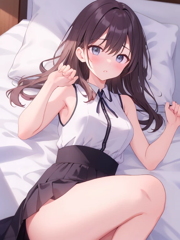 Adorable cute, Curly Hair, Soft Hair, Cute Bangs,Soft and fluffy white and black, Adorable, masterpiece、Best image quality、最high quality、 (cryin, Perfect Face) , independent, Anime art style, Cute Characters, Most detailed, high quality、((cry)))、(missionary, 1boy, penis, lying, vaginale, ass pov, spread legs, Sex, nsfw)、nose blush、steam、Shiny Hair、Very fine and beautiful bright eyes、Very detailed, clear and beautiful face, Awards, Anatomically correct、((Scared))