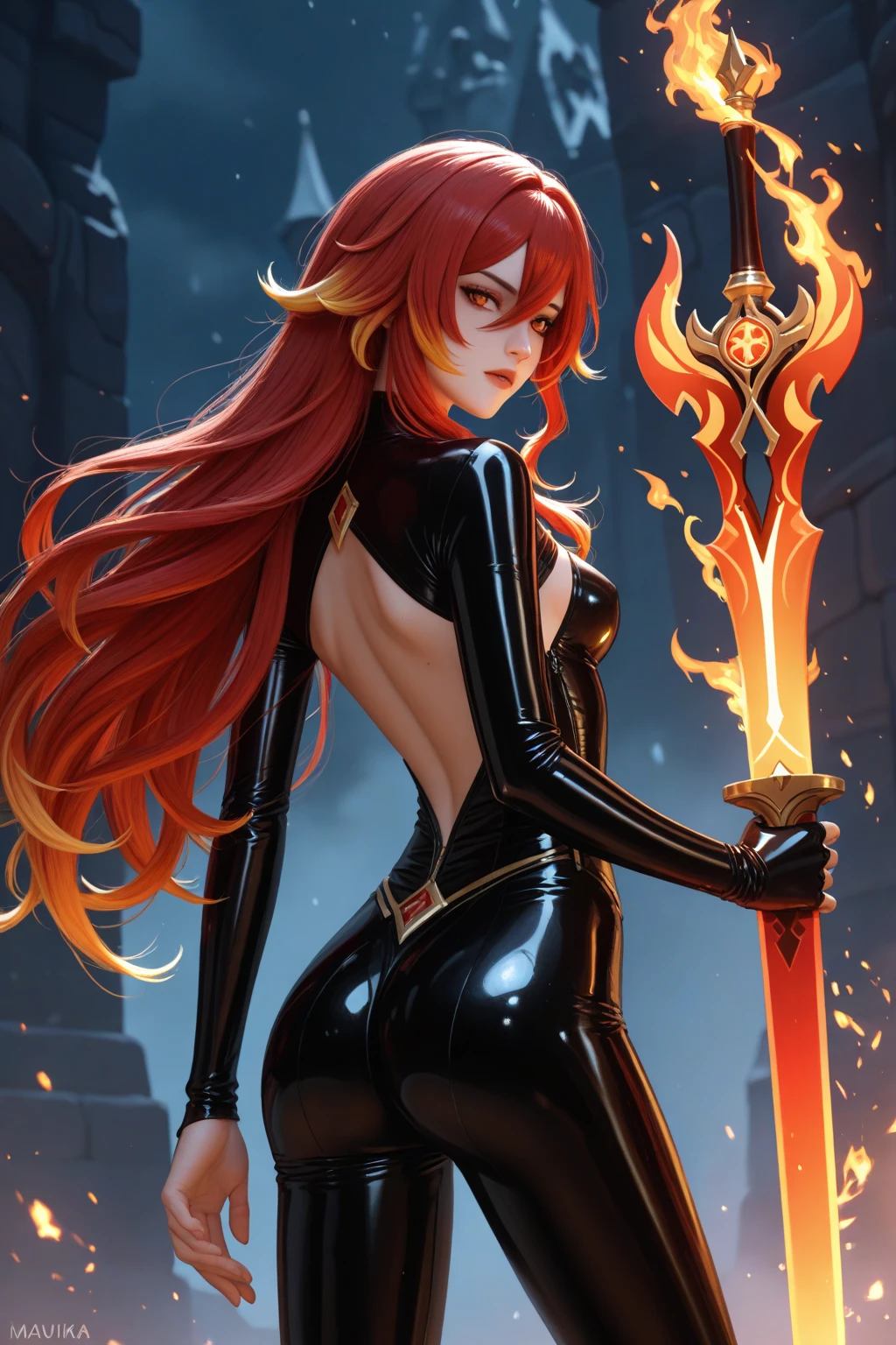 Woman body set large breasts(best quality, highres, ice skull:1.1), A girl with a body made of lava, featuring a Dracula Orchid pattern. (best quality, ultra-detailed), (realistic), vibrant colors, intense lighting, lava-like texture, hauntingly beautiful composition, surreal atmosphere, contrasting dark shadows, mesmerizing glow, detailed facial features, flowing lava tendrils, fiery eyes, ethereal presence, intricate floral patterns, mysterious aura."