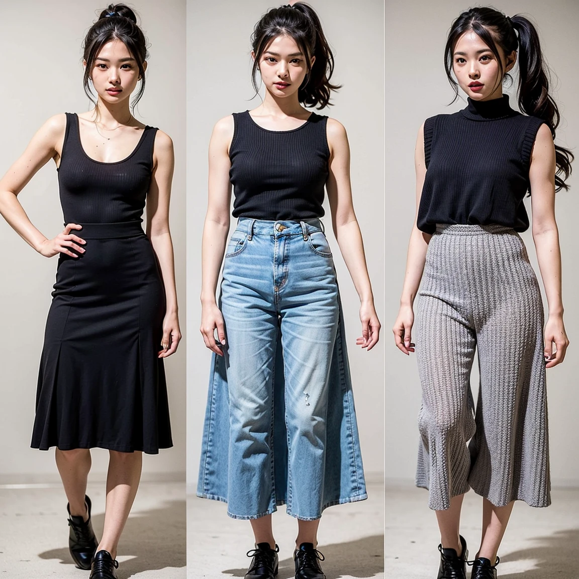 Black long straight