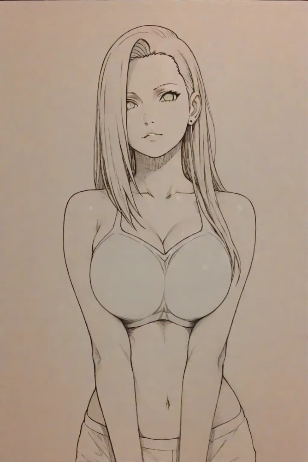 a drawing of a woman with glasses in a lingerie, bold lineart, looking like annie leonhart, thick lineart, clean lineart, perfect lineart, clean anime outlines, thick black lineart, simple lineart, intense line art, extremely fine ink lineart, sharp lineart, annie leonhart, thick outlines, variable lineart
