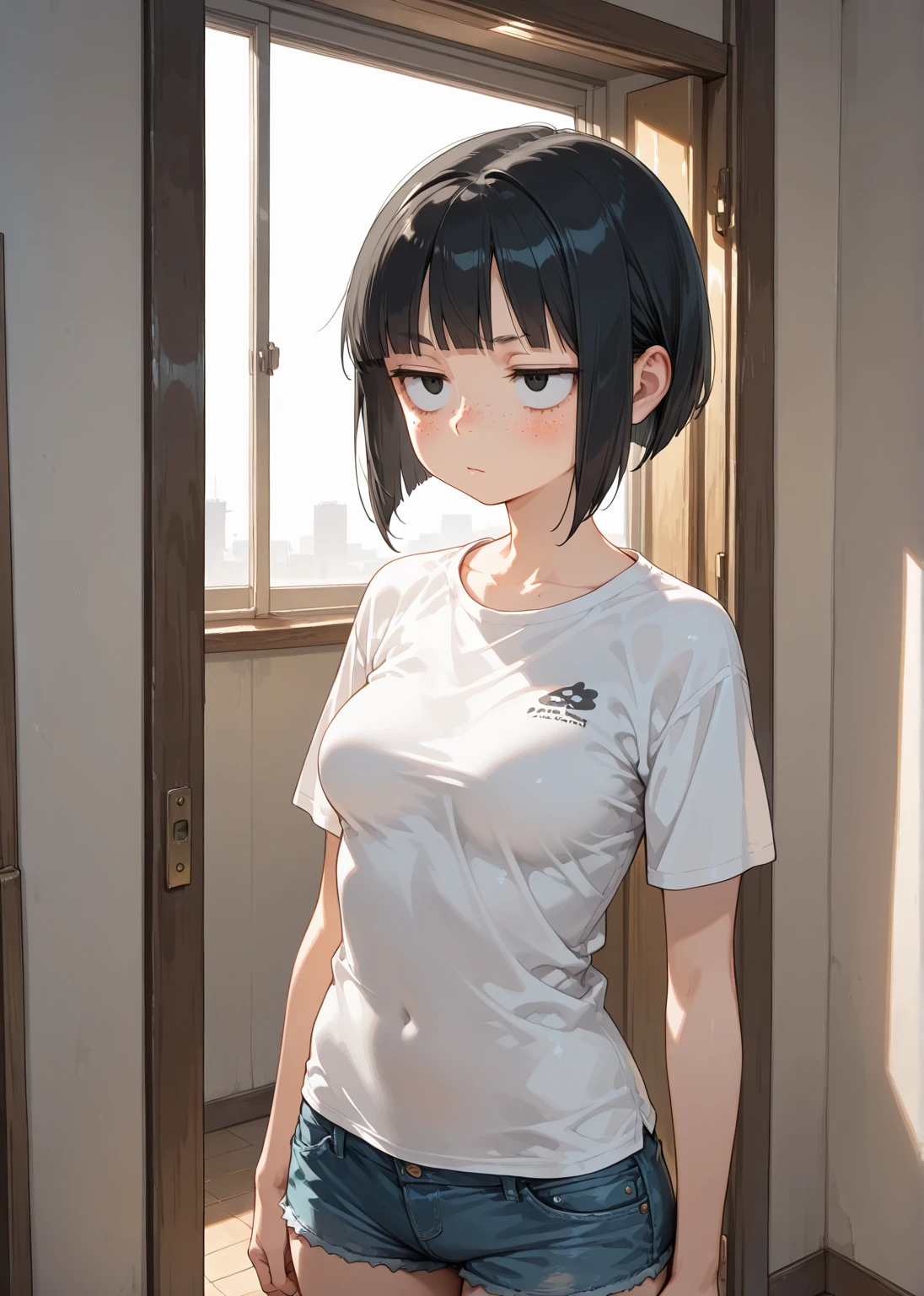 shizune,
BREAK (bare_shoulders,collarbone,sleeveless,Grey_dress:1.2),
BREAK gym, wrist bands, punching bag, fists, looking at you, ((hands behind back:1.5)),
BREAK (masterpiece:1.2), best quality, high resolution, unity 8k wallpaper, (illustration:0.8), (beautiful detailed eyes:1.6), extremely detailed face, perfect lighting, extremely detailed CG, (perfect hands, perfect anatomy),