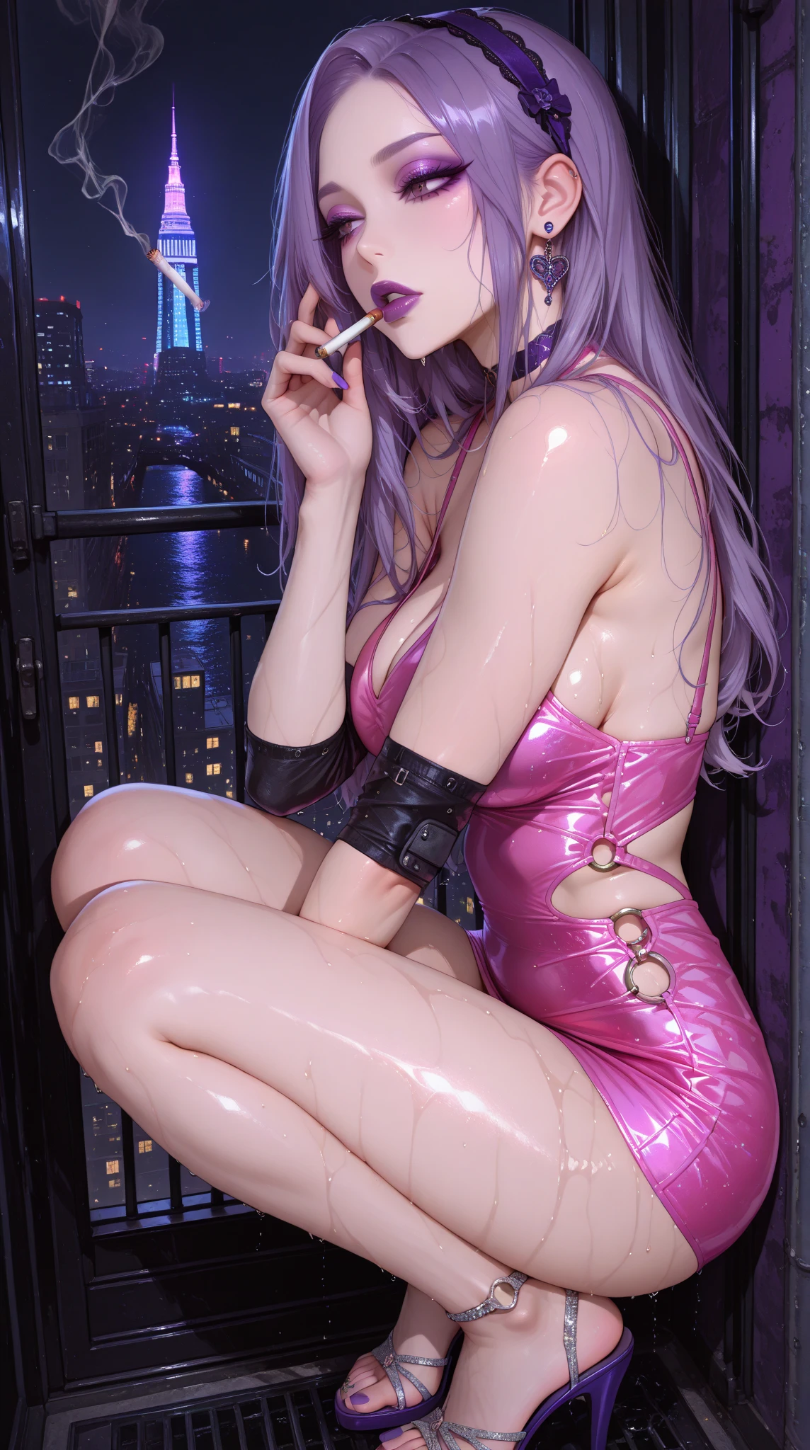 (nsfw1.5),
Black Dress,Black Gloves, 鎖骨, cleavage,Bare shoulders, 
Jewelry, Necklace, Black bow, Black flowers,Black Rose,
Short hair,purple Eyes, Purple hair,purple dull bangs, 
1 girl, 20yr old,infp young woman,Beautiful Finger,Beautiful long legs,Beautiful body,
Beautiful Nose,Beautiful character design, perfect Eyes, perfect Face,expressive Eyes,Perfect balance,
Looking at Viewer,(Focus on her Face),Open mouth, (Innocent_small tits_Eyes:1.0),(light_Smile:0.3),
Official art,the Extremely Detailed CG Unity 8K Wallpapers, Perfect Lighting,Colorful, Bright_front_Face_lighting,White skin,
(masutepiece:1.0),(best_quality:1.0), 超hight resolution,4K,Ultra-detailed,
Photography, 8K, nffsw, hight resolution, absurderes:1.2, Kodak Portra 400, Film grain, Bokeh:1.2, Lens Flare, (Vibrant_Color:1.2),professional photograpy,
(Beautiful,普small tits:1.4), (Beautiful_Face:1.5),(narrow_waist),(creampievagina1.5),(hentaimazoshisuplay:1.5),(vagina appreciation model 1.5),(hentaimazoshisuplay:1.5),(hentai 2 hole insertionＰＯＶ1.5),(squirting pussyjuice:1.5),(Forced climax),(Angle looking at vagina from below:1.3),(Sit on a lewd chair with your crotches wide open to the left and right to show off your vagina:1.5),(Thin suspenders),(garterbelts)