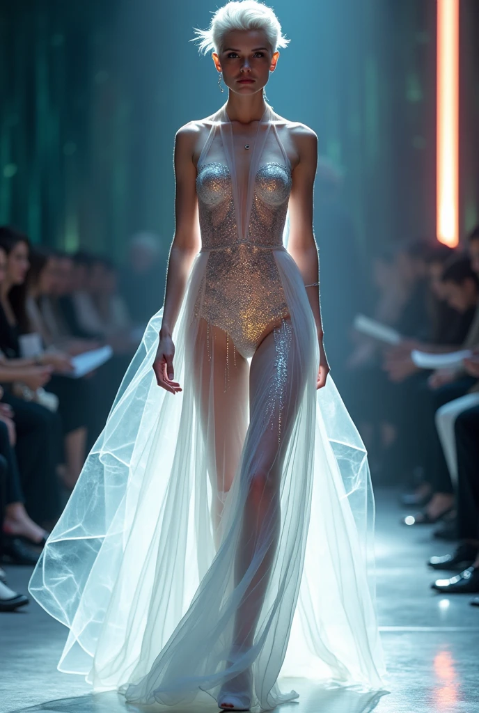 Naked woman or just wearing a transparent dress