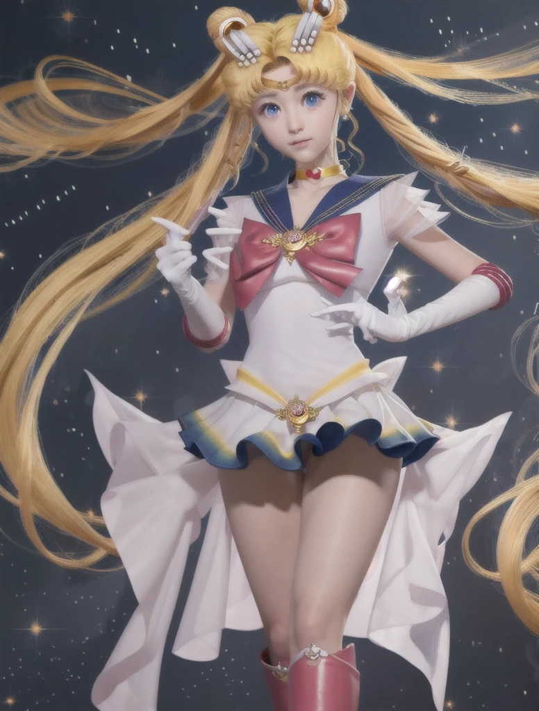 (Meisterwerk, best quality; 1.3), extrem detaillierter CG, super detailliert, 女の子1人, nur, smil, Schauen Sie sich das Publikum an, Stilvoller Ungle, lange blonde Haare, blaue Augen, SV1, Matrosen-Senishi-Uniform, Orangefarbener Rock, Ellbogen-Handschuhe, Tiara, orangefarbener Matrosenkragen, Rote Schleife, Orangefarbene Halskette, white gloves, Schmuck, viele Herzen, Gesichtsfokus, Venus, Tornado, Abstrakter Hintergrund, Herzsturm, Haltebalken, Herzblase, Herzbad, Halt Star, Herzblume, Herzlampe, Die Welt des Herzens, herz hintergrund, Galaxie-Hintergrund, Herz-Waffe, Herz-Heiligenschein,