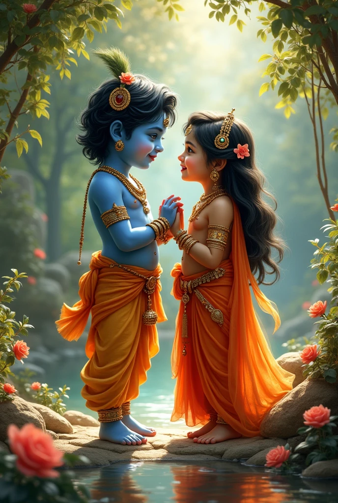 A boy with balkrishana, boy name is harshal