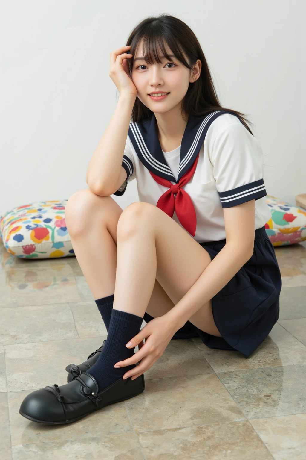 ulzzang-6500-v1.1, (RAWphotograph:1.2), (Photoreal), beautiful detailed girl, (genuine: 1.4),photograph、japanese woman、elegant、neat、cute、shortcut、laughter、24-years-old、elegant、(The body is tied with a thin rope:1.5)、(hands tied behind one's back:1.5)、(anxious look:1.5)、 (BDSM)、 (rope bdsm:1.3)、slave, torture, (full body shot:1.0)