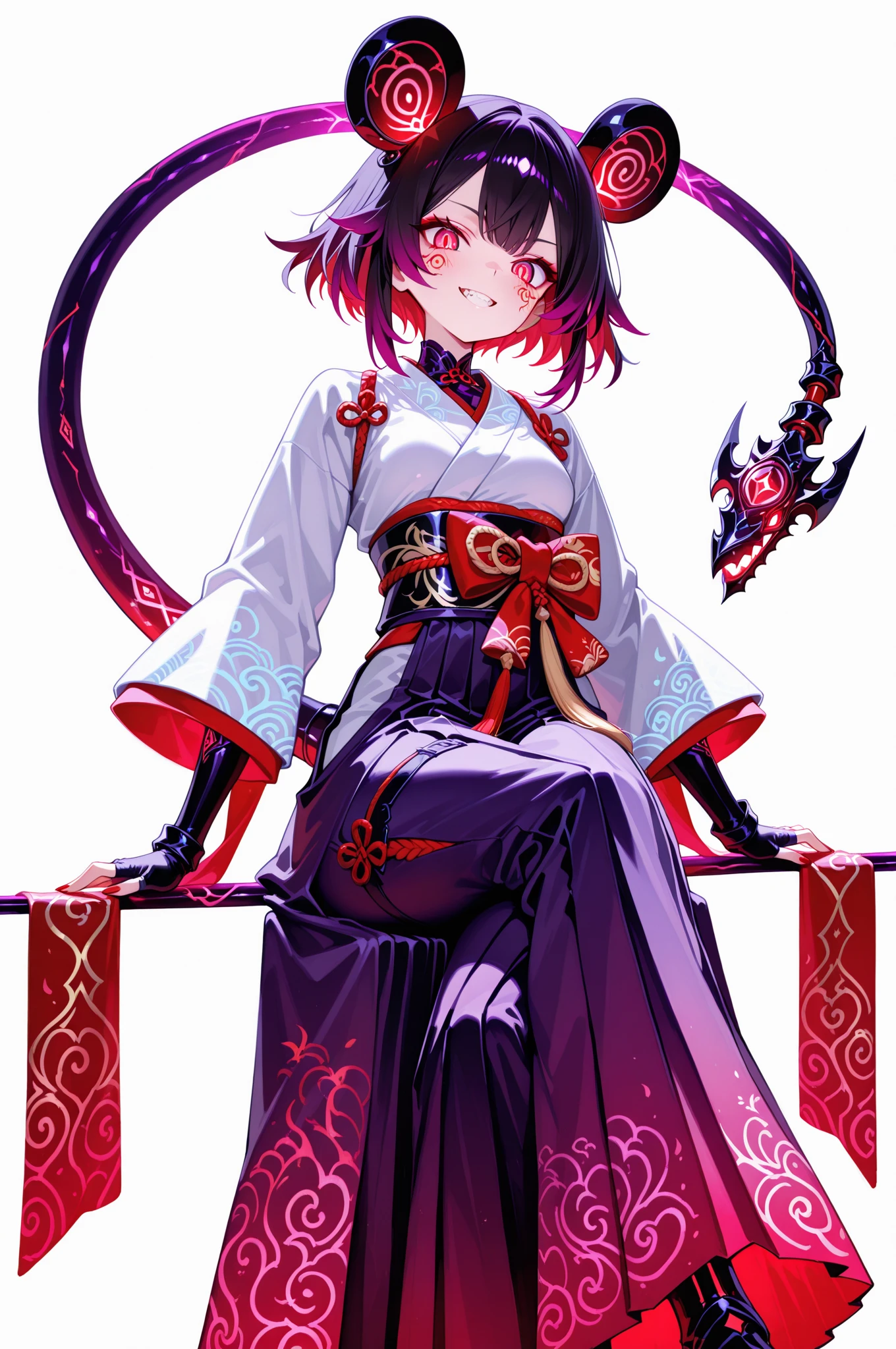 clear，clear，black，bright characters，Hakurei Reimu，clear，red eyes，short hair，Hakurei Reimu，bright characters，Lovely，Exploding Clothes Illustration，clear，night sky，lights，Many bright stars，A lot of meteors，red eyes，Two dimensions，top quality, masterpiece,hair accessories，Moderate, black and red mixed clothing,