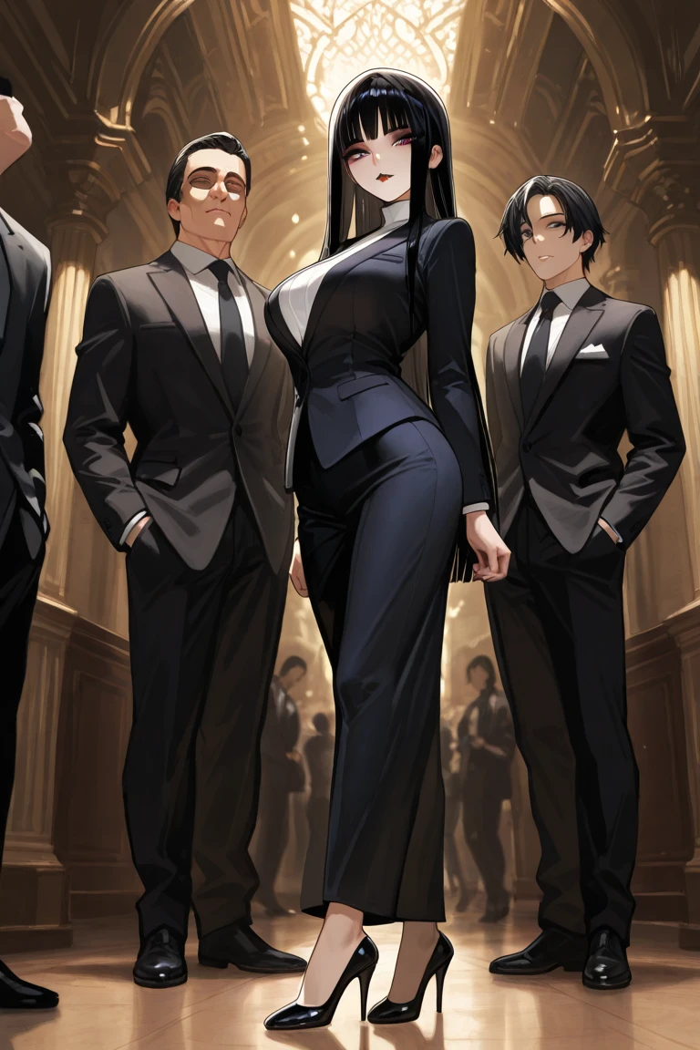 The son of a rich man, holding a black card, wearing gold and luxurious clothes, there are 2 beautiful and sexy girls beside him.