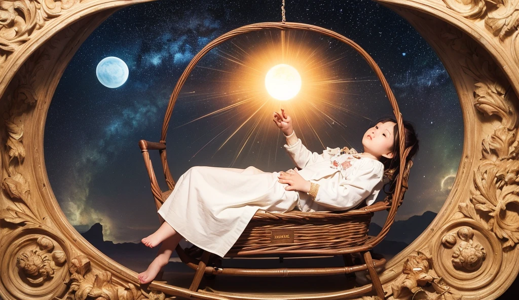 galaxias, cohete, planetas, stars Children illustration, cute illustration, lindo arte digital, ilustrado en estilo caprichoso, Children's illustration, beautiful features, illustration, illustrations, calma acogedora, lindo arte digital detallado