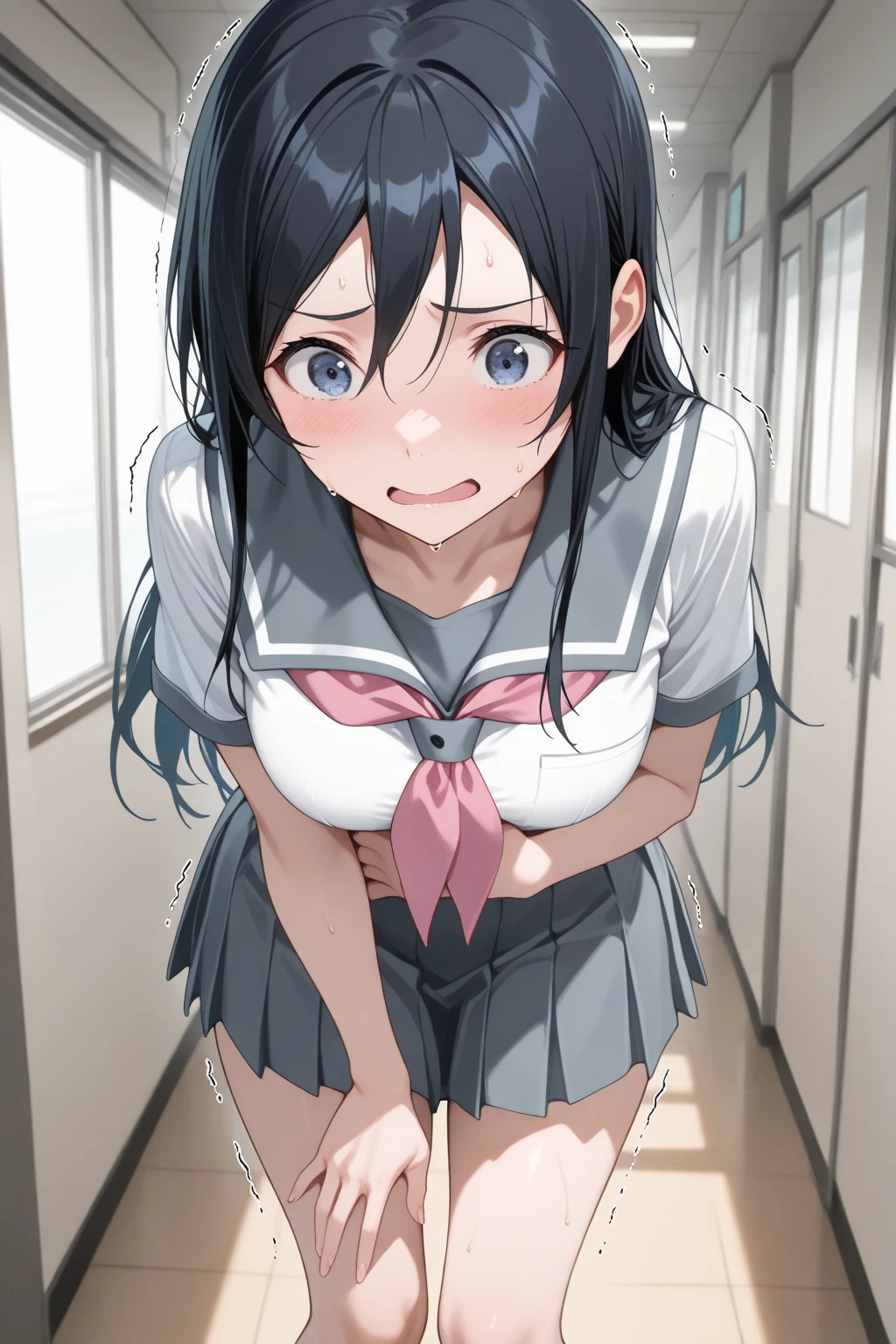 one girl, sex, sexy, naive, anime girl, rape, creampie, restrained, endure